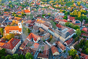 Aerial view about Szentendre downtown.