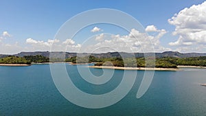 Aerial view of Ta Dung lake or Dong Nai 3 lake. The reservoir for power generation by hydropower in Dac Nong  Dak Nong , Vietnam