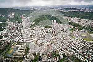 Aerial View of Taipei City