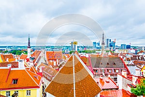 Aerial view of Tallin from Toompea hill, Estonia....IMAGE