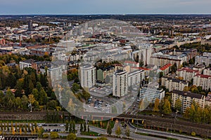 Aerial View of Tampere,  Finland