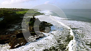 Aerial view of Tanah Lot Temple in Bali