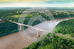 Aerial view of The Tancredo Neves Bridge, better known as Fraternity Bridge