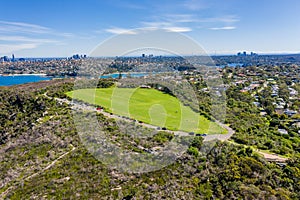 Aerial view on Tania Park ans Dobroyd Head, Sydney, Australia photo