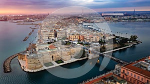 Aerial view of Taranto city