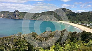 Aerial view of Taupo Bay New Zealand