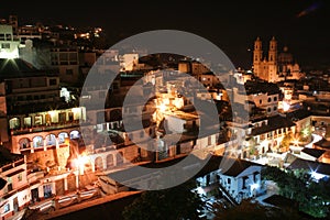 Night aerial view of Taxco, Guerrero, mexico. photo