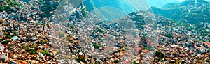 Aerial view of Taxco, Guerrero, Mexico