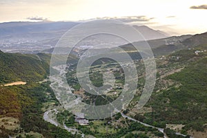 Aerial view of Tbilisi, Georgia outskirts