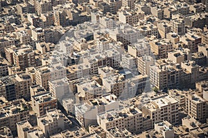 Aerial view of Tehran city, Iran