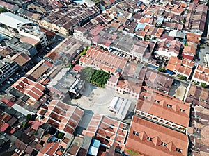 Aerial view temple Leong San Tong Khoo Kongs