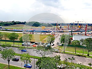 Aerial view of Tengah forest development