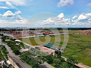 Aerial view of Tengah forest development photo