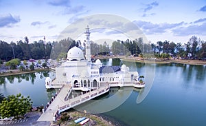 Aerial view tengku zaharah mosque photo