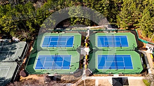 Aerial view of Tennis court