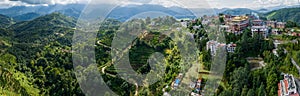 Aerial view of the Thrangu Tashi Yangtse Monastery or Namo Buddha Monastery. Nepal