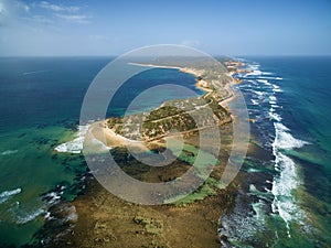Aerial view of the tip of Mornington Peninsula photo