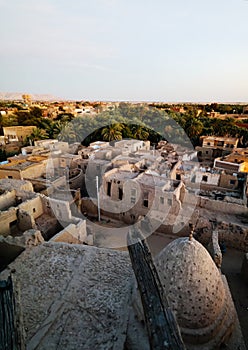 Aerial view to Balat old town in Dakhla oasis, Egypt