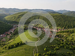 Aerial view to Bukk Mountains National Park, Hungary