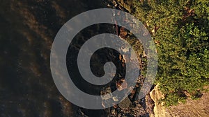 Aerial view to cliff and baltic sea in estonia