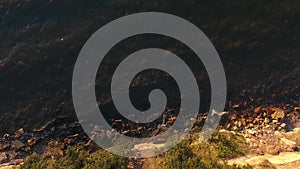 Aerial view to cliff and baltic sea in estonia