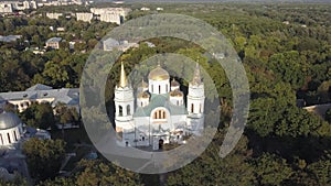 Aerial view to Collegium, Boris and Gleb Cathedral and Savior Transfiguration Cathedral Churches historical and touristic center