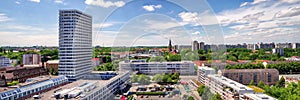 Aerial view to the down town of Frankfurt an der Oder, Germany