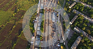 Aerial view to garage cooperative in Kharkov, Ukraine