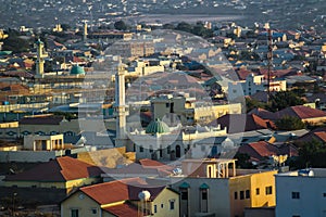 Aerial view to Hargeisa, biggest city of Somaliland Somalia