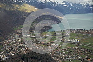 Aerial view to Interlaken, Switzerland