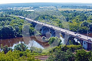 Aerial View to Klyazma River near Vladimir City photo