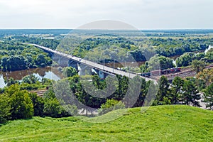 Aerial View to Klyazma River near Vladimir City photo