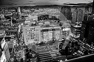 Aerial view to Macy`s flagship store on Union Square