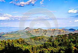 Aerial view to Mago National Park, Omo valley, Etiopia