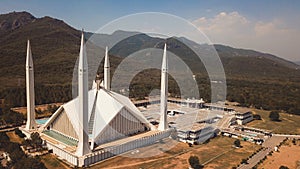 Aerial View to the Main Faisal Mosque, Pakistan