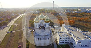Aerial view to Orthodox church in Kharkiv, Ukraine