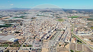 Aerial view to the Pilar de la Horadada town