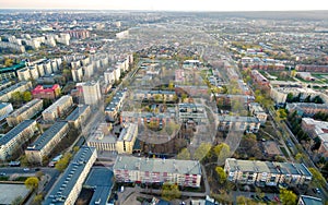 Aerial view to residental area Pavlovo Pole in Kharkiv, Ukraine