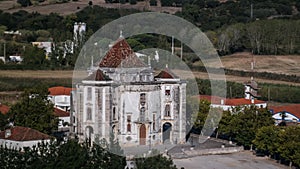 Aerial view to Santuario do Senhor Jesus da Pedra, Obidos, Portugal photo