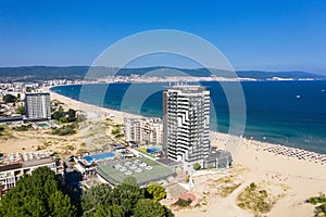 Aerial view to a sea resort Sunny Beach,