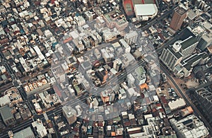 Aerial view of Tokyo cityscape at daytime, Japan