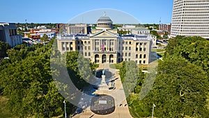 Aerial View of Toledo Lucas County Courthouse in Urban Setting photo