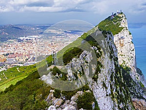 Aerial view of top of Gibraltar Rock