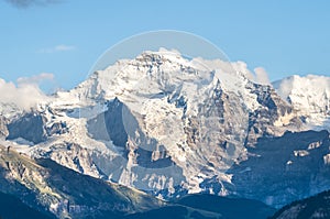 Aerial view from top of Interlaken, Harder Kulm, Switzerland