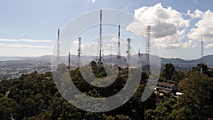 Aerial view on the top of Monkey Hill in Phuket