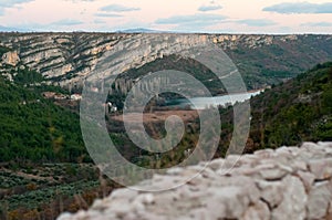 Aerial view from the top of the road in Rupe, Croatia.