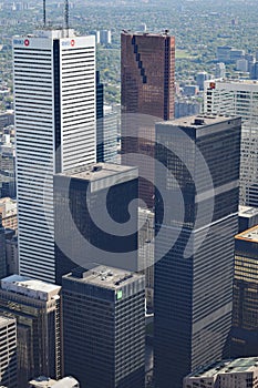 Aerial View of Toronto City Centre, Canada from CN Tower