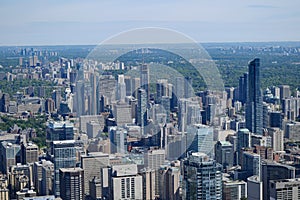 Aerial View of Toronto City Centre, Canada from CN Tower