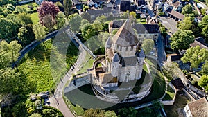 Aerial view of the Tour CÃ©sar (Caesar tower) in Provins, France