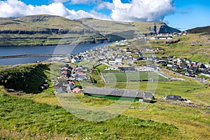 Aerial view of towm Eidi